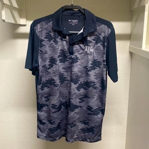 RARE Columbia Golf Texas A&M Aggies Digital Camo Polo Shirt